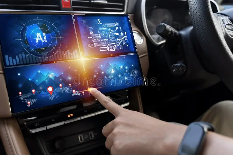 AI Smart Climate Control System Learning Temperature Preferences Intelligent AI climate control system in modern vehicle automatically adjusting temperature settings based on learned driver preferences weather conditions and contextual patterns for optimal comfort - InfoProds 2026