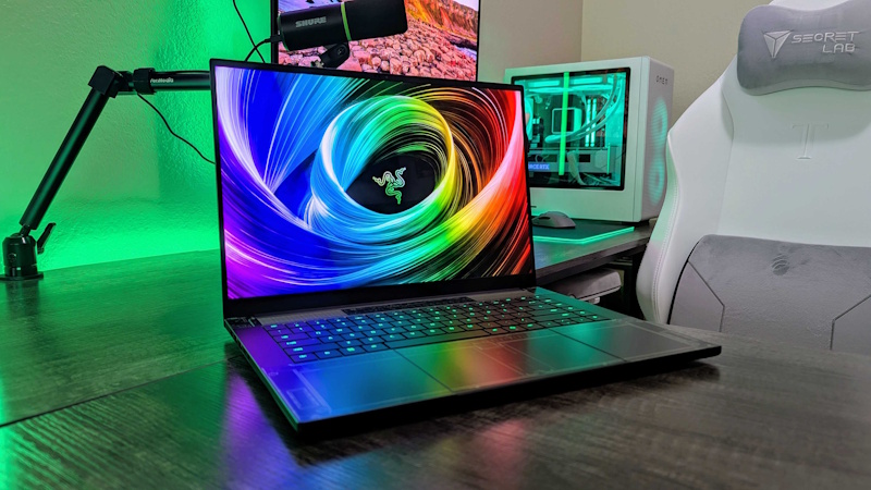 "High-end gaming laptop with RGB lighting showing premium gaming performance for 2026"