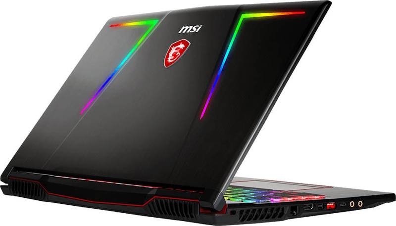 "Gaming laptop with colorful RGB keyboard lighting for competitive gaming performance"