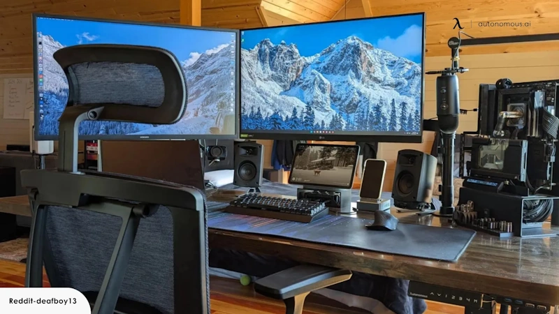 Multiple monitor display solutions for work from home showing dual screen productivity setup