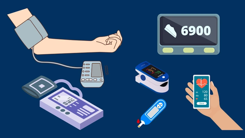 Fitness tracker syncing with smartphone app showing data visualization activity trends and health insights