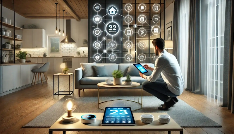 Tenant installing personally owned smart home devices showing portable equipment and non-permanent mounting solutions - device ownership InfoProds 2026