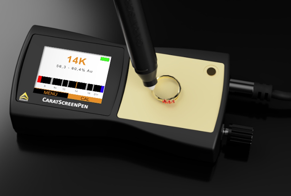 Professional gold testing equipment including electronic testers acid test kits and jewelers tools for verifying gold purity and karat authenticity InfoProds 2026