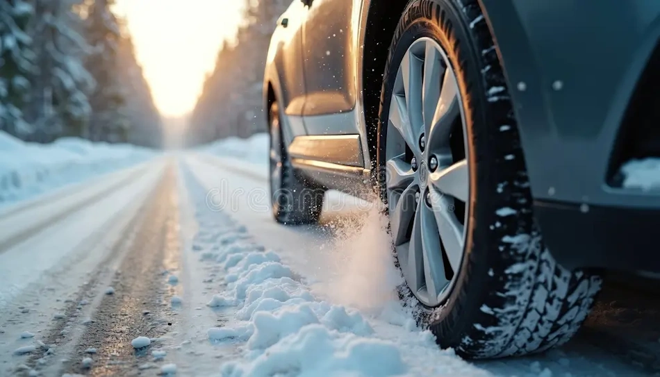 Dangerous winter mountain road covered in snow at dusk demonstrating treacherous driving conditions, preparation importance, and survival challenges faced by travelers during severe winter weather - InfoProds 2026