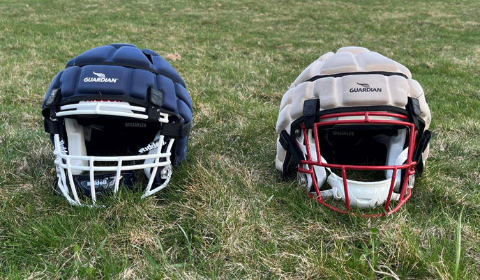 Modern football helmet with Guardian Cap padding showing protective equipment that research proves cannot prevent brain from moving inside skull during collisions, demonstrating fundamental limitations of technical solutions for addressing chronic traumatic encephalopathy risks inherent to tackle football's collision nature - InfoProds Sports Safety Equipment Analysis 2026