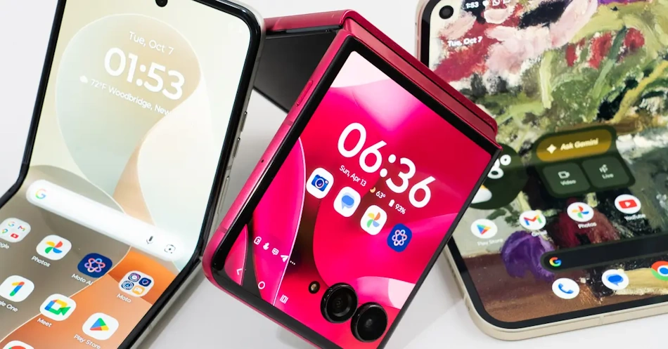 Professional comparison of rollable versus foldable phone screen technologies showing flexible OLED displays, hinge mechanisms, and next-generation smartphone innovations transforming mobile device design in 2026 - InfoProds Technology Guide