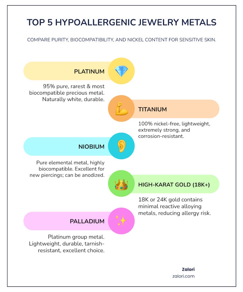 Shopping guidelines for hypoallergenic jewelry safe metal selection tips nickel-free certification quality standards InfoProds 2026