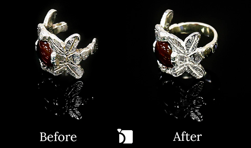 Successfully cleaned and restored silver jewelry pieces showing brilliant mirror-like reflective surface after proper tarnish removal treatment, demonstrating recovery of original luster through careful application of appropriate cleaning methods that preserve metal integrity - silver restoration InfoProds 2026