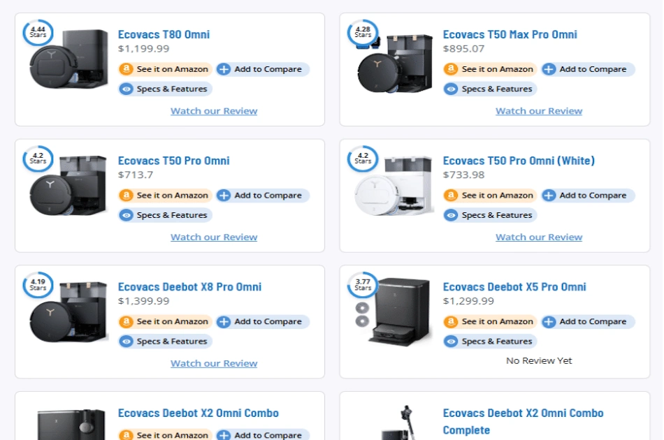 Side-by-side performance comparison testing showing stair-climbing and traditional robot vacuums cleaning various floor surfaces including hardwood, carpet, and tile with debris removal efficiency measurements and brush system effectiveness evaluation - InfoProds 2026