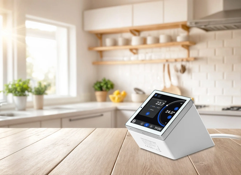 Echo Show smart display serving as kitchen command center providing voice-activated timers hands-free recipes and appliance control delivering excellent value at reasonable price - InfoProds 2026